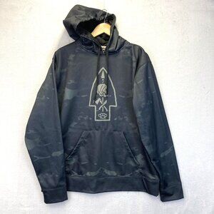 OAF Nation Camo Hoodie Men’s Medium Black Long Sleeve Kangaroo Pocket Drawstring